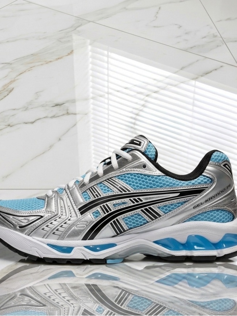 Asics Silver & Light Blue Gel-Kayano Athletic Trainer